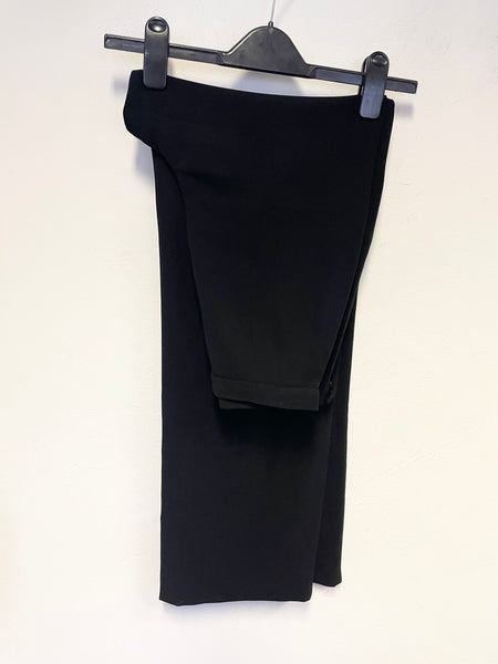 MAX MARA BLACK HIGH RISE STRAIGHT LEG TROUSERS SIZE 8