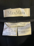 MAX MARA BLACK HIGH RISE STRAIGHT LEG TROUSERS SIZE 8