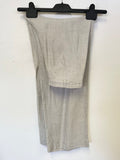 DOMINGUEZ BASICO STONE LINEN MIX 3 PIECE JACKET, TROUSER & TOP SET SIZE 40 UK 8