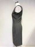 VINTAGE BURBERRY’S GREY WOOL SLEEVELESS PENCIL DRESS SIZE 8
