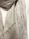 BRAND NEW THE WHITE COMPANY 100% LINEN LIGHT GREY SCARF