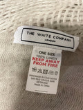 BRAND NEW THE WHITE COMPANY 100% LINEN LIGHT GREY SCARF