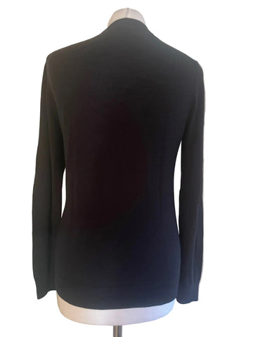 MARKS & SPENCER BLACK EXTRA FINE MERINO WOOL JUMPER  SIZE 10