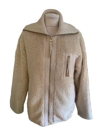 VARLEY MYLA SANDSHELL SHERPA ZIPPED JACKET SIZE S