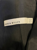 KAREN MILLEN BLACK & GREY PRINT LONG SLEEVED PENCIL DRESS SIZE 6