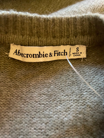 ABERCROMBIE & FITCH GREEN SHORT SLEEVE JUMPER SIZE S