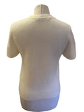 ABERCROMBIE & FITCH IVORY SHORT SLEEVE JUMPER SIZE S