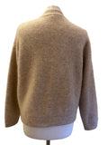 BRAND NEW LA MAILLE SEZANE EDDY BEIGE KID MOHAIR CARDIGAN /JACKET SIZE S