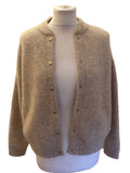 BRAND NEW LA MAILLE SEZANE EDDY BEIGE KID MOHAIR CARDIGAN /JACKET SIZE S