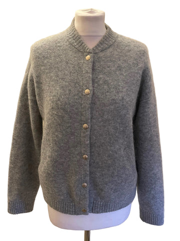 BRAND NEW LA MAILLE SEZANE EDDY GREY KID MOHAIR CARDIGAN/JACKET SIZE S