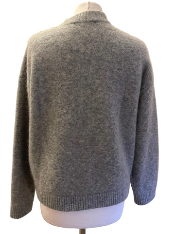 BRAND NEW LA MAILLE SEZANE EDDY GREY KID MOHAIR CARDIGAN/JACKET SIZE S