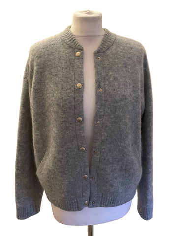 BRAND NEW LA MAILLE SEZANE EDDY GREY KID MOHAIR CARDIGAN/JACKET SIZE S