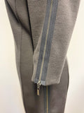 AMANDA WAKELEY DARK GREY WOOL BLEND SILK LINED ZIP DETAILED PENCIL DRESS SIZE 12