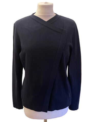 BRAND NEW PHASE EIGHT NAVY BLUE ZIP FRONT CARDIGAN SIZE 14