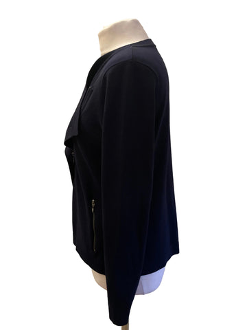 BRAND NEW PHASE EIGHT NAVY BLUE ZIP FRONT CARDIGAN SIZE 14