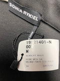 BRAND NEW SONIA RYKIEL MILANO RAYE BLACK & OFF WHITE STRIPE COLLARED SHIFT DRESS SIZE M