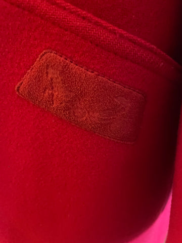 WEILL PARIS WOOL BLEND RED WOOL BLEND UNLINED COAT SIZE APPROX 12/14