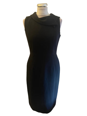 BRAND NEW PAUL COSTELLOE BLACK LABEL BLACK SLEEVELESS PENCIL DRESS  SIZE 10