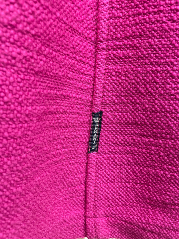 ARMANI JEANS FUCHSIA PINK COLLARLESS LONG SLEEVED COAT SIZE 10
