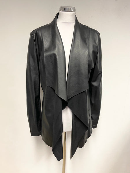 BRAND NEW ELENA MIRO BLACK FAUX LEATHER JACKET SIZE L