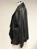 BRAND NEW ELENA MIRO BLACK FAUX LEATHER JACKET SIZE L