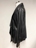 BRAND NEW ELENA MIRO BLACK FAUX LEATHER JACKET SIZE L