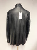 BRAND NEW ELENA MIRO BLACK FAUX LEATHER JACKET SIZE L