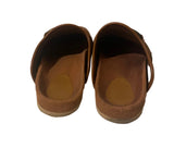 SEE BY CHLOE GEMA TAN SUEDE & LEATHER BRASS RING STRAP SLIP ON MULES SIZE 5/38