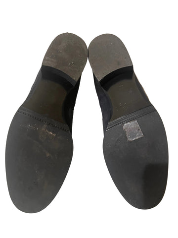 LK BENNETT BLACK MOLESKIN LEATHER CHELSEA BOOTS SIZE 5/38