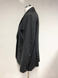 MASSIMO DUTTI DARK GREY 100% WOOL TAILORED JACKET SIZE 44 UK 16