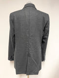 MASSIMO DUTTI DARK GREY 100% WOOL TAILORED JACKET SIZE 44 UK 16