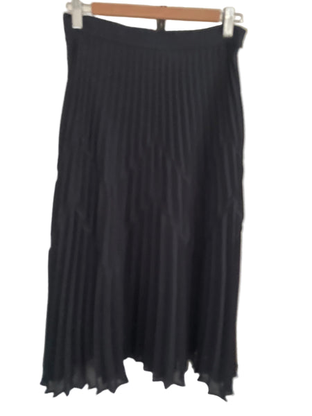 REISS SHIELDS BLACK KNIFE PLEATED FLARED SKIRT SIZE 8