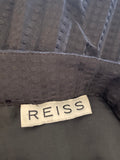 REISS SHIELDS BLACK KNIFE PLEATED FLARED SKIRT SIZE 8