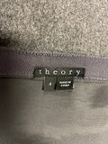 THEORY GREY WOOL & CASHMERE BLEND FULLY LINED MINI SKATER SKIRT SIZE 4 UK 8
