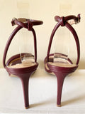 STEVE MADDEN ENTICE BURGUNDY ( CRANBERRY) ANKLE STRAP HIGH HEEL SANDALS SIZE 6/39
