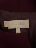 HOBBS AUBERGINE HALF SLEEVE PENCIL DRESS SIZE 12