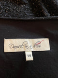 DAMSEL IN A DRESS BLACK SPARKLE SPECIAL OCCASION PENCIL DRESS SIZE 14