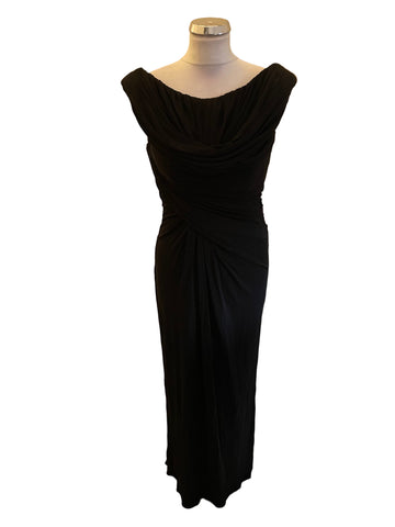 BRAND NEW KAREN MILLEN BLACK SLEEVELESS LONG EVENING DRESS SIZE 10
