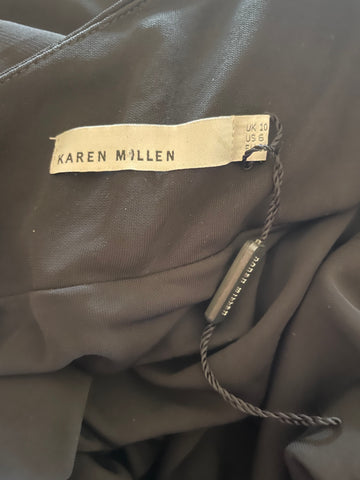 BRAND NEW KAREN MILLEN BLACK SLEEVELESS LONG EVENING DRESS SIZE 10