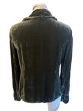 MARINA AVRAAM DARK GREEN VELVET OPEN FRONT JACKET SIZE 16
