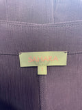 SAHARA PURPLE 3/4 SLEEVED TULIP SKIRT MIDI DRESS SIZE 1 UK 10/12
