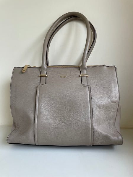PAUL COSTELLOE BEIGE LEATHER LARGE TOTE/SHOULDER BAG