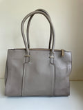 PAUL COSTELLOE BEIGE LEATHER LARGE TOTE/SHOULDER BAG