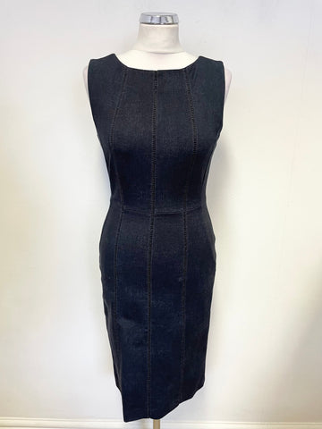 PHASE EIGHT DARK BLUE SLEEVELESS PENCIL DRESS SIZE 8