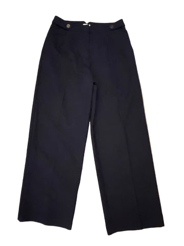 REISS DARIA NAVY BLUE WIDE LEG TROUSERS SIZE 8