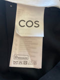 COS BLACK PLEATED FRONT TAPERED LEG CROP TROUSERS SIZE 10