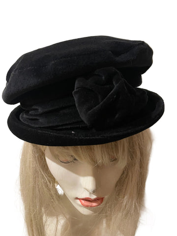 VINTAGE COUNTY CASUALS BLACK & BROWN CHECK JACKET WITH BLACK VELOUR LONG SKIRT & HAT SIZE 10/12