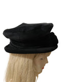 VINTAGE COUNTY CASUALS BLACK & BROWN CHECK JACKET WITH BLACK VELOUR LONG SKIRT & HAT SIZE 10/12