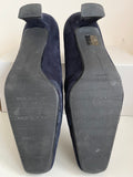 STUART WEITZMAN FOR RUSSELL & BROMLEY NAVY BLUE SUEDE COURT SHOES SIZE 5/38