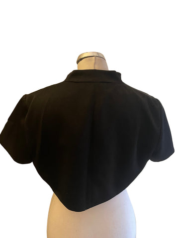 ROMAN ORIGINALS BLACK EDGE TO EDGE BOLERO JACKET  SIZE 16